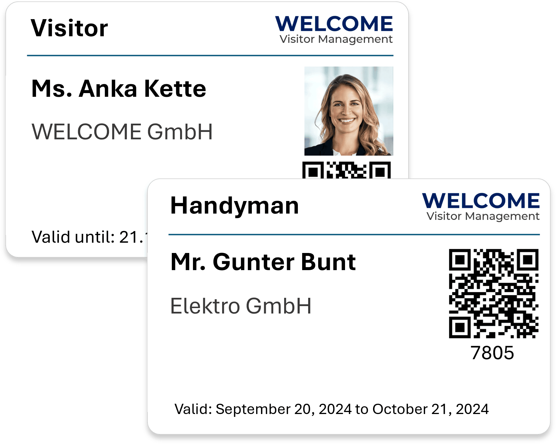 Visitor badge